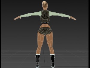 female low poly Modelo 3D