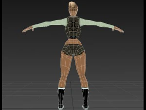 female low poly 3D Model