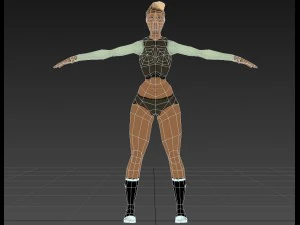female low poly 3D Model