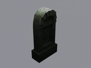 grave low poly Modèle 3D
