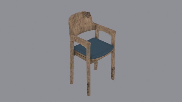 wood chair 3D Model .c4d .max .obj .3ds .fbx .stl .blend 