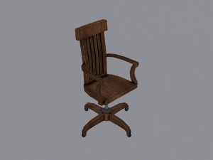 木の椅子 3Dモデル