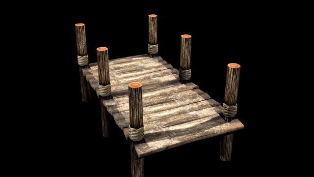 low poly bridge Model 3D .c4d .max .obj .3ds .fbx .stl .blend 