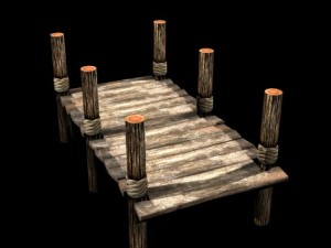 low poly bridge 3D 模型