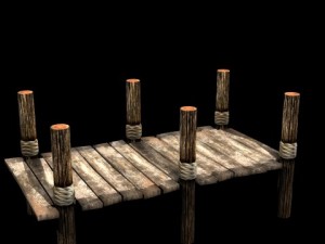 low poly bridge Model 3D