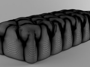 contemporary ottoman  capitonn by domenico mula Modelo 3D