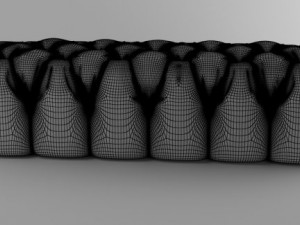 contemporary ottoman  capitonn by domenico mula Modelo 3D