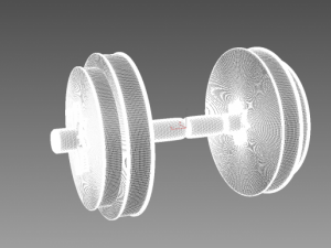 professional sports dumbbells 3D Model