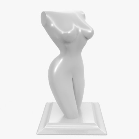 woman figurine 3D Model .c4d .max .obj .3ds .fbx .stl .blend