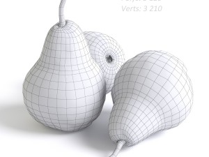 red pears 3Dモデル