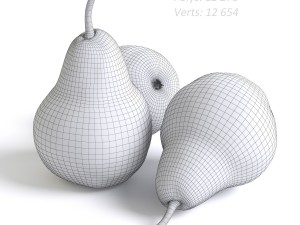 red pears 3Dモデル