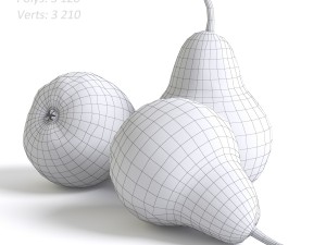 red pears 3Dモデル