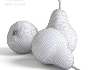 red pears 3Dモデル