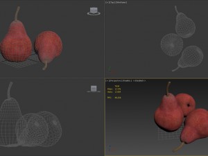 red pears 3Dモデル