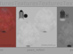 red pears 3Dモデル