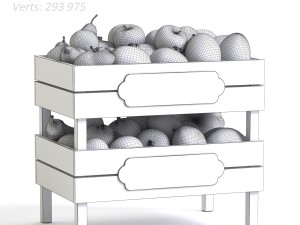 crates with fruit and vegetables Model 3D