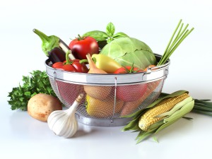 vegetables in the basket Model 3D