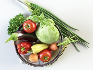vegetables in the basket 3D 모델