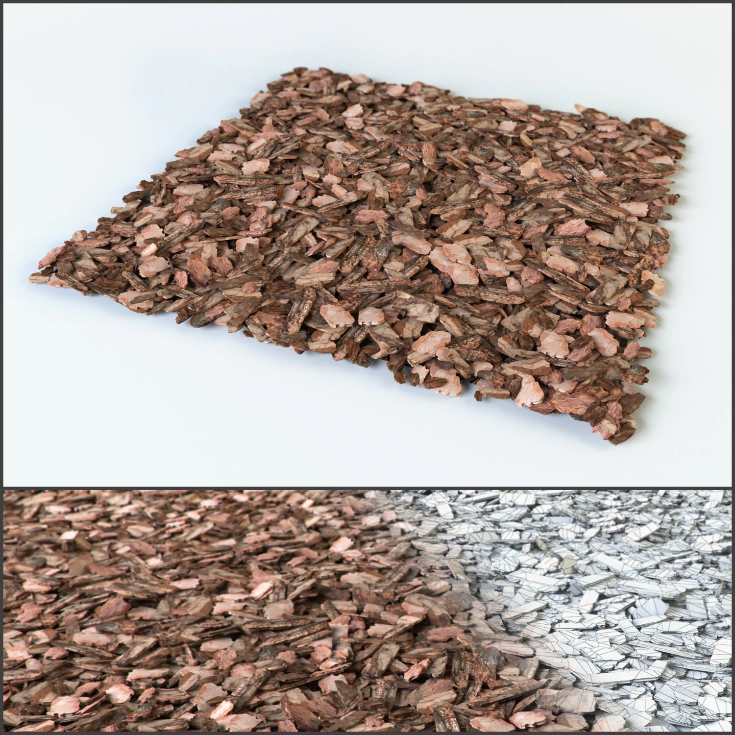 mulch of pine bark 3D Model .c4d .max .obj .3ds .fbx .stl .blend