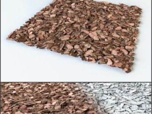 mulch of pine bark Modello 3D