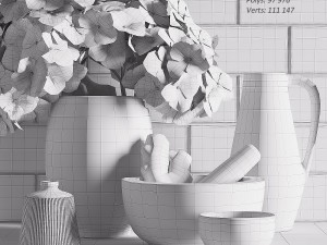 kitchen decoration set 3D 模型