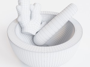 mortar and pestle 3Dモデル