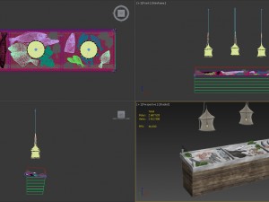 showcase with fish and seafood 3D Model