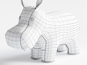 hippo bookend 3D-Modell