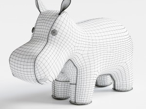 hippo bookend 3D-Modell