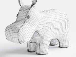 hippo bookend 3D Model