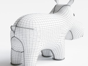 hippo bookend 3D-Modell