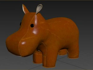 hippo bookend 3D Model