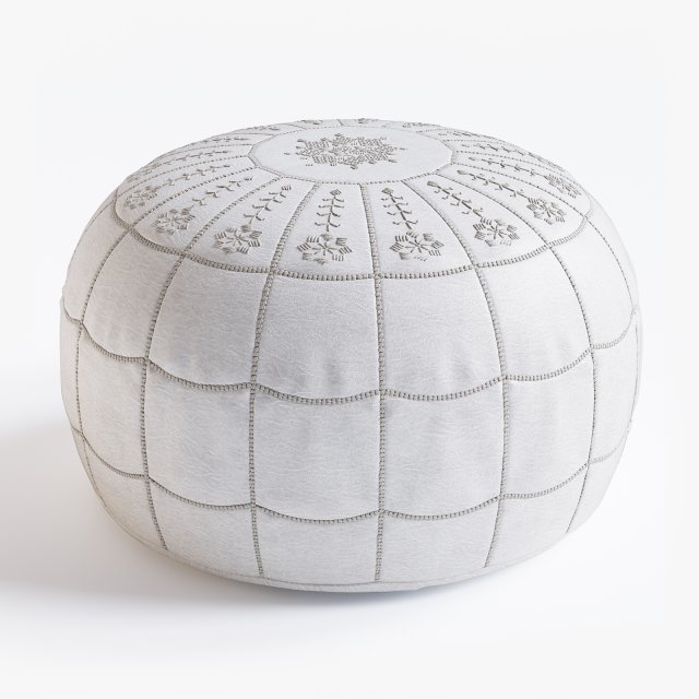 moroccan leather pouf 3D मॉडल .c4d .max .obj .3ds .fbx .stl .blend 
