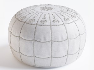 moroccan leather pouf Modello 3D