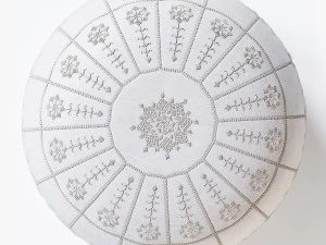 moroccan leather pouf 3D Model