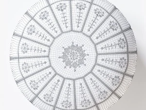 moroccan leather pouf 3D Model