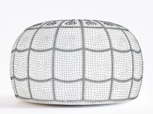 moroccan leather pouf 3D Model