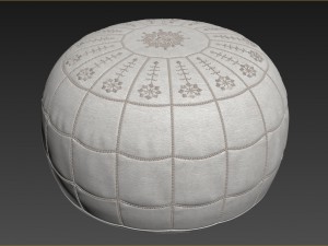 moroccan leather pouf 3D मॉडल