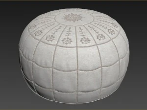 moroccan leather pouf 3D Model