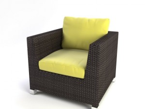 garden furniture synthetic rattan set 3D मॉडल