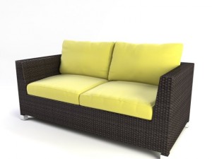 garden furniture synthetic rattan set 3D मॉडल