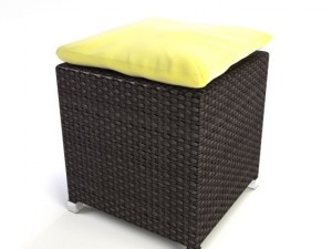 garden furniture synthetic rattan set 3D मॉडल