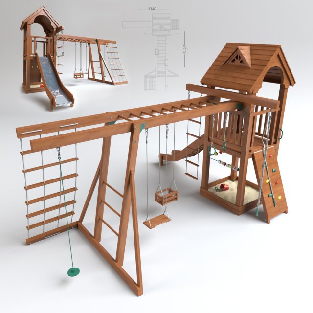 playground Modello 3D .c4d .max .obj .3ds .fbx .stl .blend 