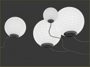 landscape lamps artemide dioscuri tavolo Modelo 3D
