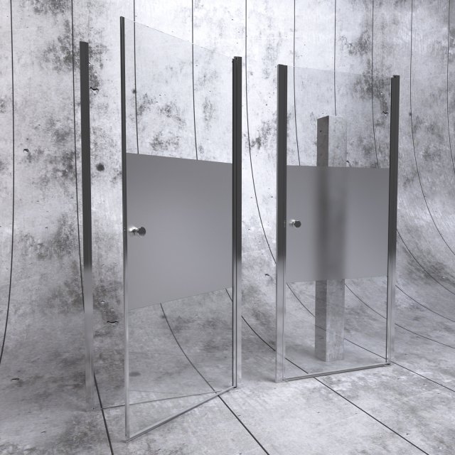 doors for shower enclosures Modelo 3D .c4d .max .obj .3ds .fbx .stl .blend 