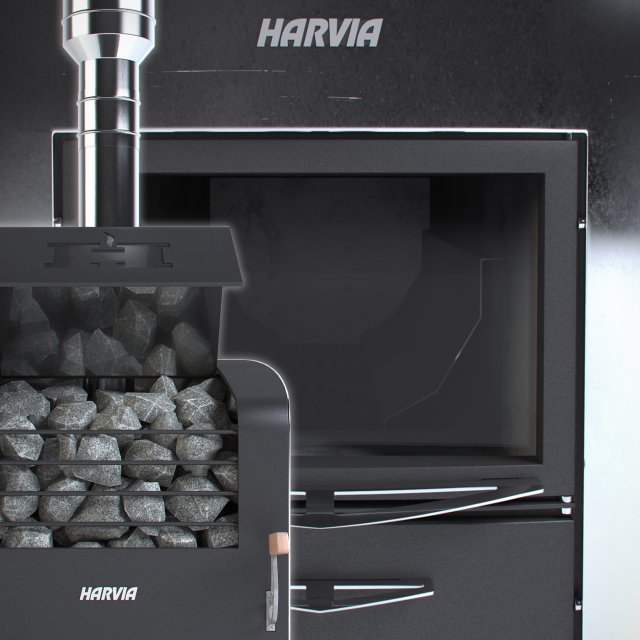 woodburning stove harvia classic 400 top duo 3D Модель .c4d .max .obj .3ds .fbx .stl .blend 
