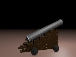 medieval cannon 3D-Modell
