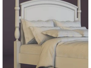 bed baker portsmith bed queen 3D Model