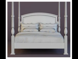 bed baker portsmith bed queen 3D Model