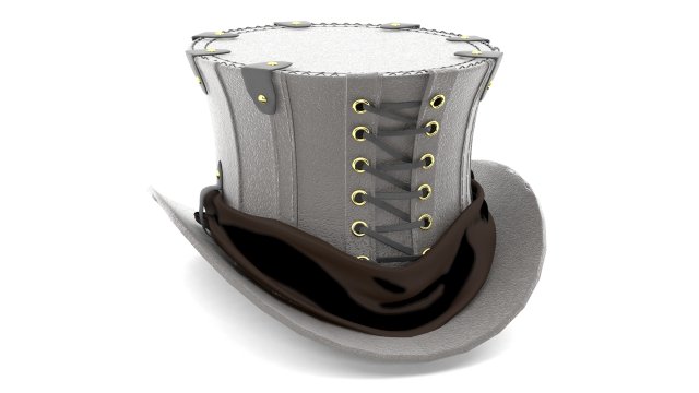 steam punk tophat Model 3D .c4d .max .obj .3ds .fbx .stl .blend 